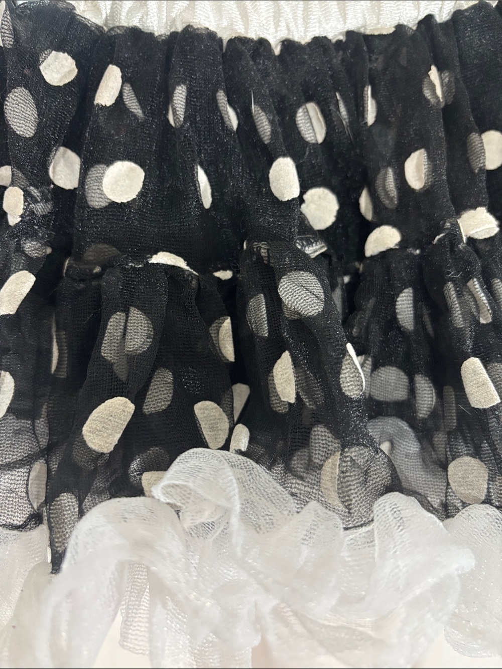 Black & White Polka Dot Ruffle Petticoat Skirt - Kids - Picture 4 of 5